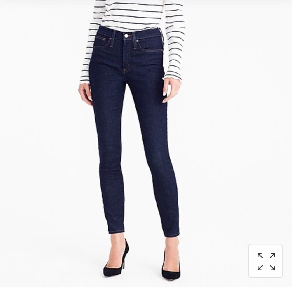 J Crew 9" high-rise toothpick jean
